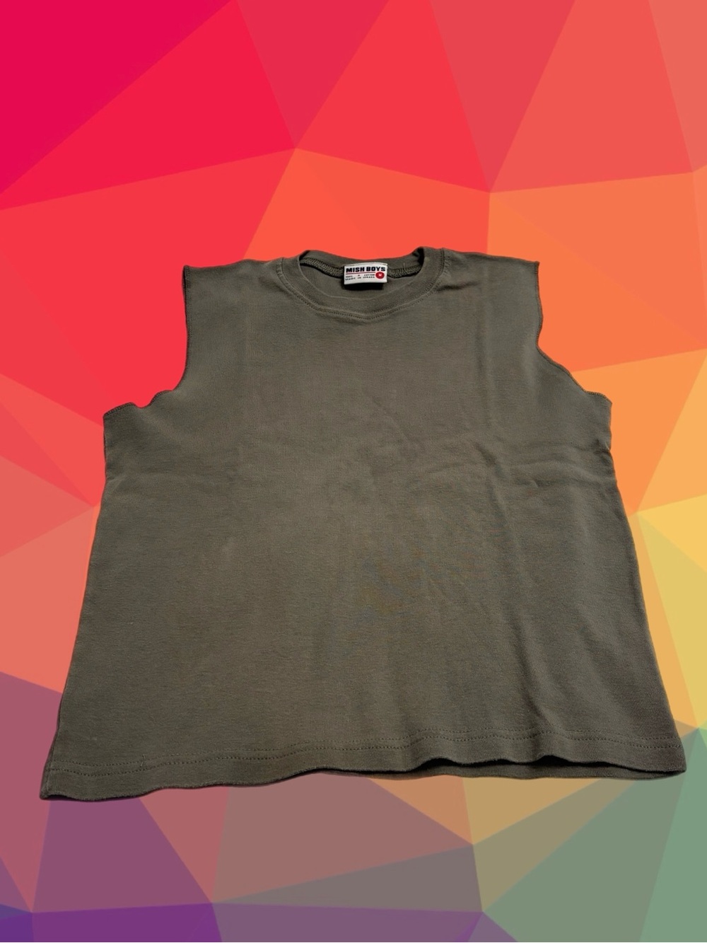 Mish Boys Olive Green Sleeveless Muscle Shirt Size Medium
